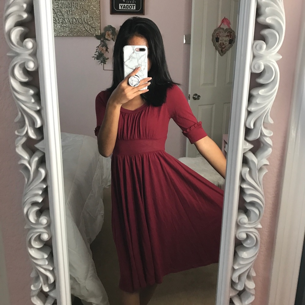 COPY - Maroon Dress